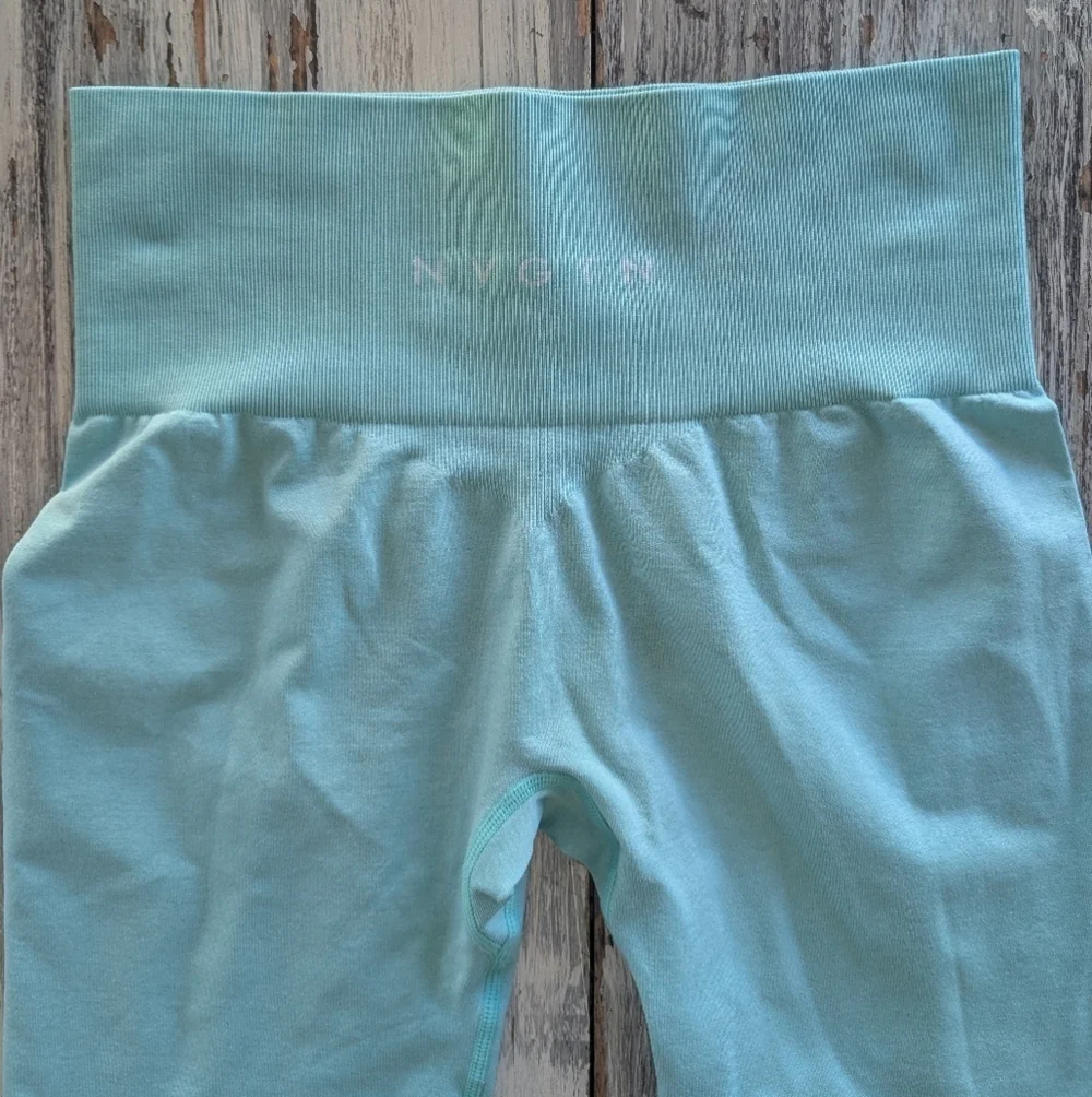 NVGTN Seamless Leggings Mint Green Womens Medium - Picture 6 of 7